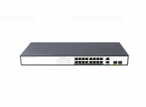 Switch PoE 16 Ports 10/100/1000Mbps, 2 Gigabit Combo Uplink